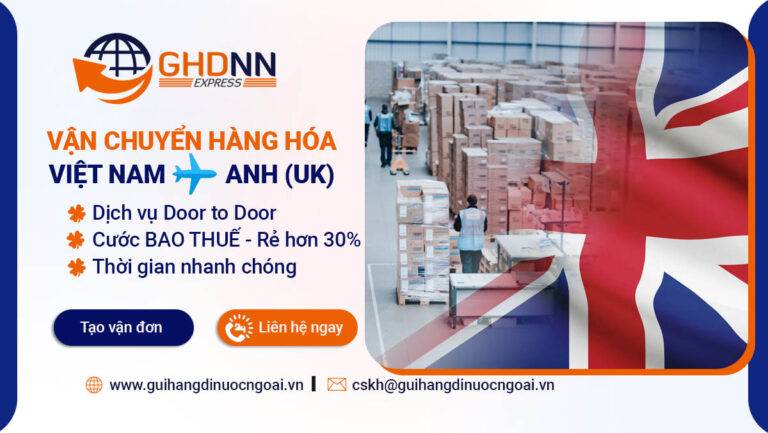 Bảng giá gửi hàng đi Anh