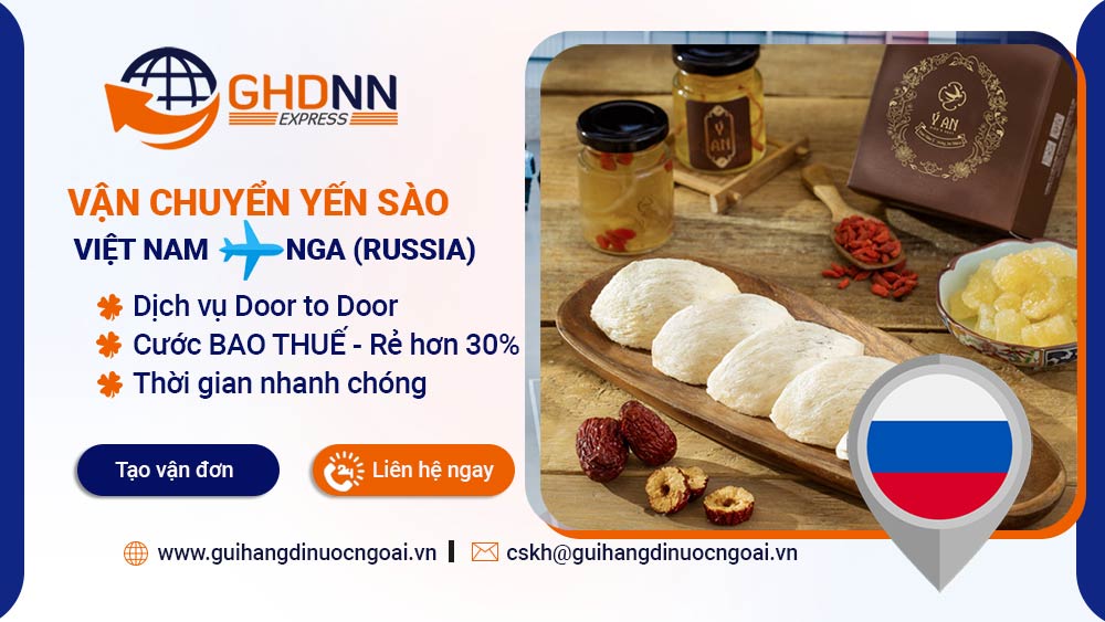 Gửi yến sào đi Nga