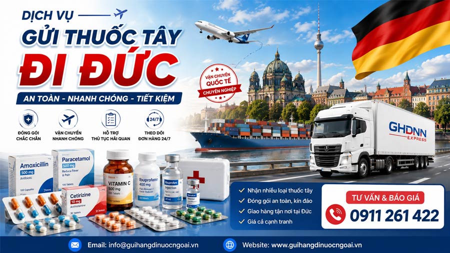 Gửi thuốc tây đi Đức