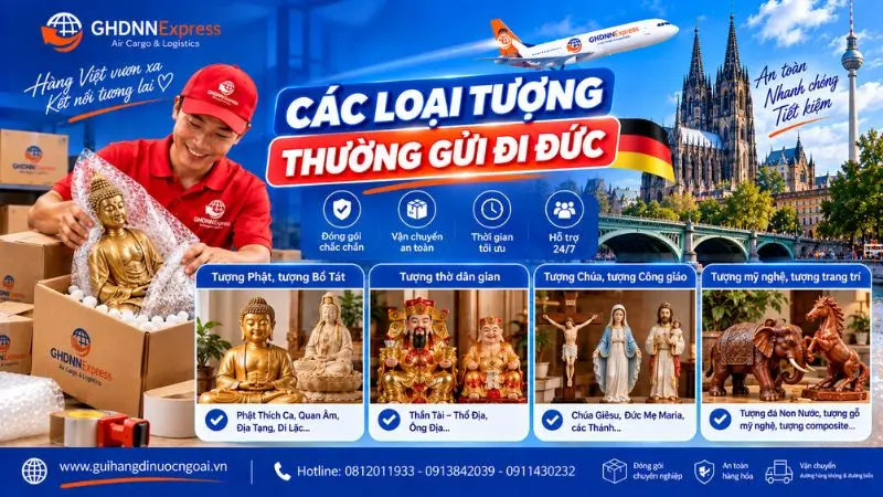 Các loại tượng thường gửi đi Đức