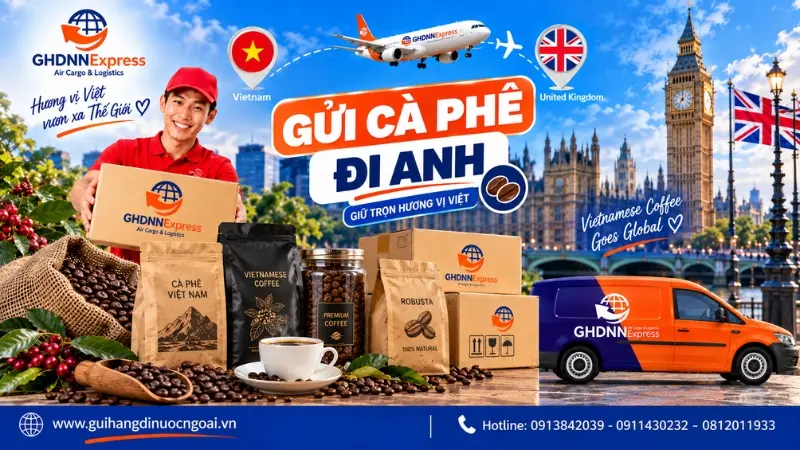 Gửi cà phê đi Anh