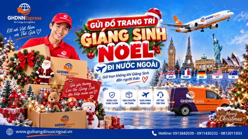 Gửi đồ trang trí giáng sinh đi nước ngoài