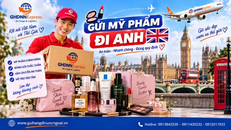 Gửi mỹ phẩm đi Anh