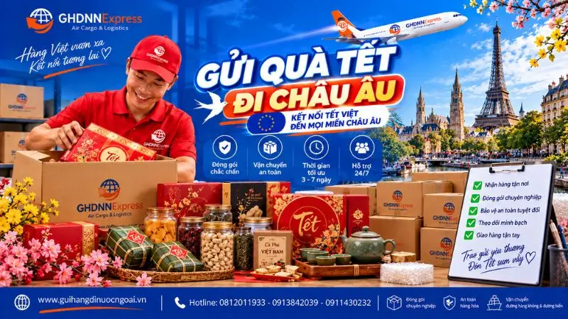 Gửi quà tết đi Châu Âu