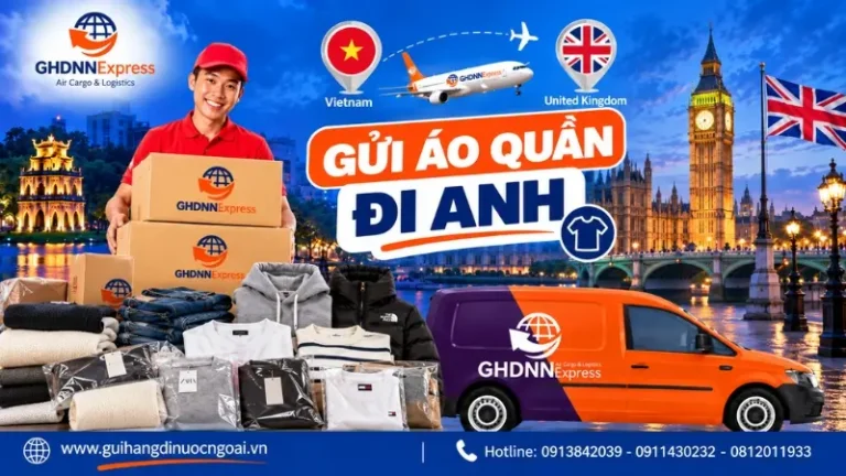 Gửi quần áo đi Anh