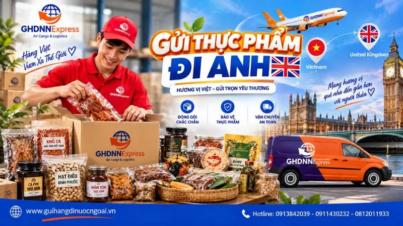 Gửi thực phẩm đi Anh