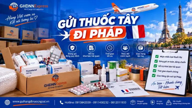 Gửi thuốc tây đi Pháp