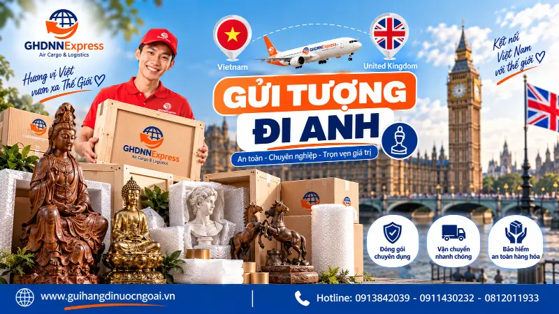 Gửi tượng đi Anh