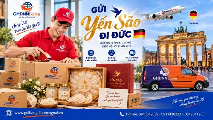 Gửi yến sào đi Đức