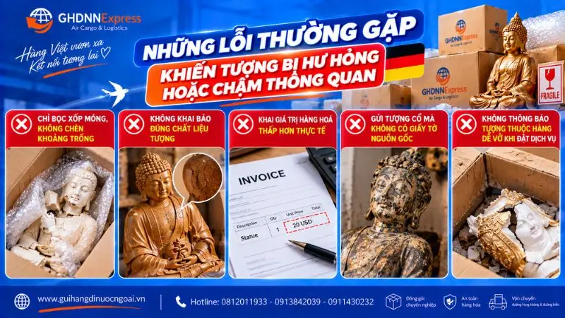 Những lỗi thường gặp khi gửi tượng đi Đức mà bạn cần tránh