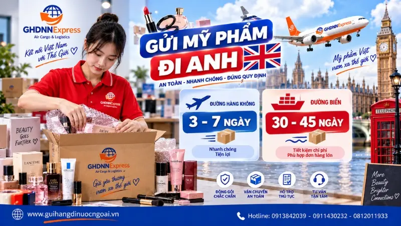 Thời gian gửi mỹ phẩm đi Đức