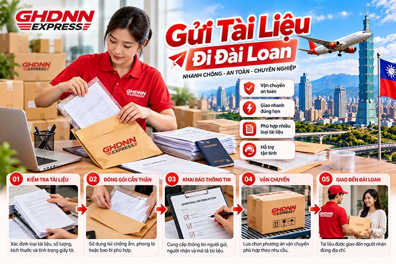 Chuyển phát nhanh tài liệu đi Đài Loan