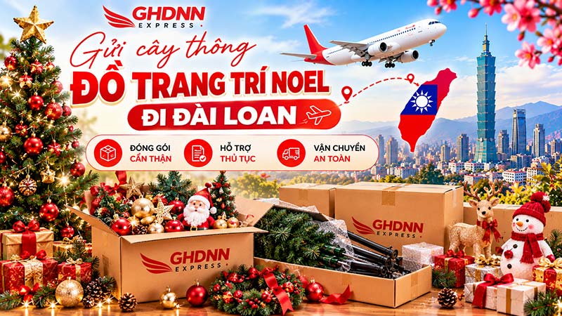 Gửi cây thông đồ trang trí Noel đi Đài Loan