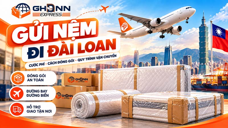 Gửi nệm đi Đài Loan
