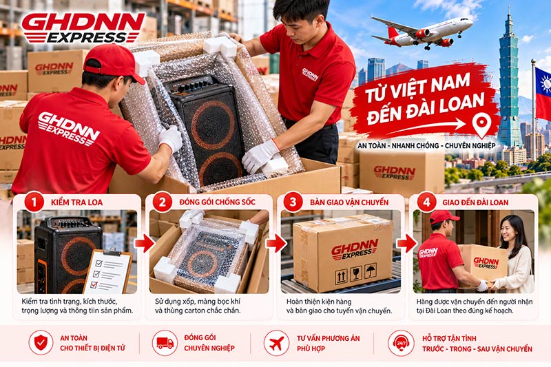 Vận chuyển loa Karaoke đi Đài Loan