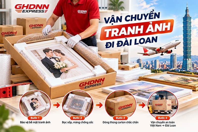 Vận chuyển tranh ảnh đi Đài Loan
