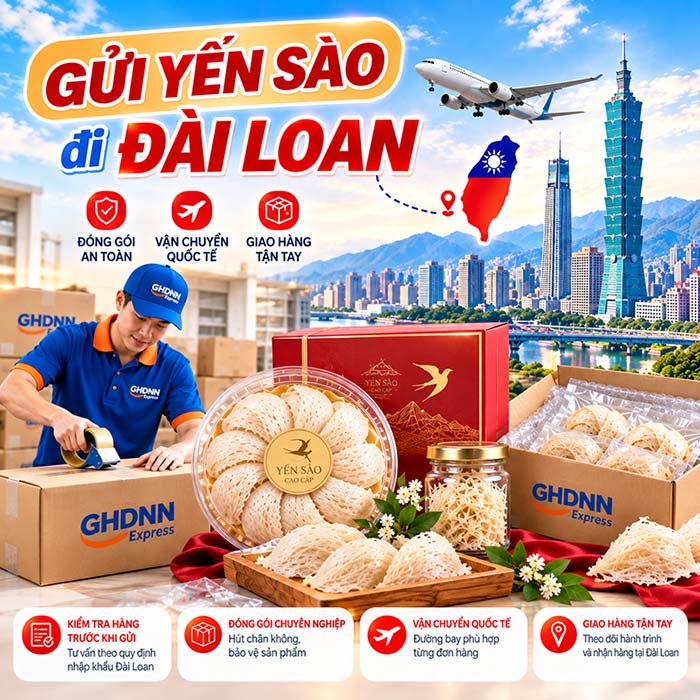 Vận chuyển yến sào đi Đài Loan