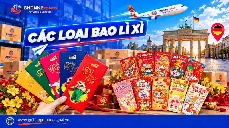 Các loại bao lì xì gửi đi Đức