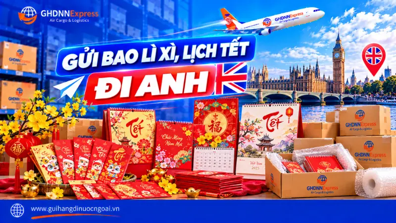Gửi bao lì xì lịch tết đi Anh