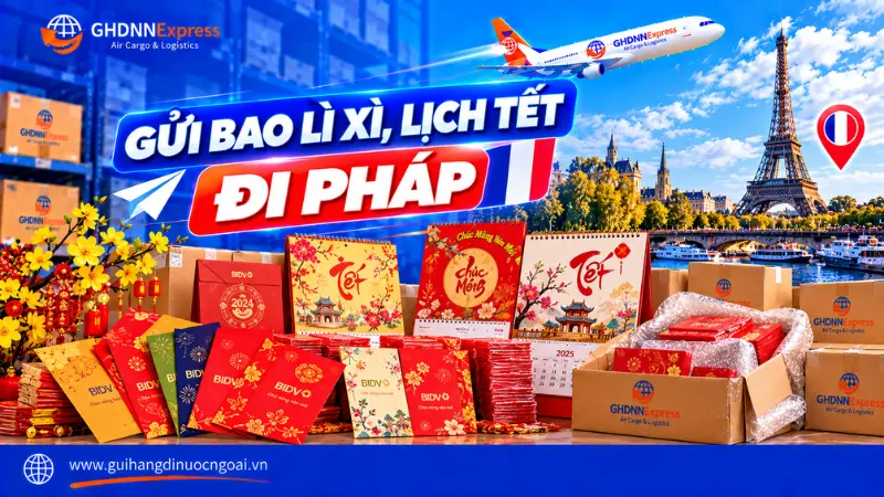 Gửi bao lì xì lịch tết đi Pháp