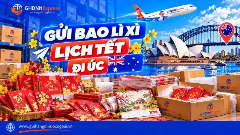 Gửi bao lì xì lịch tết đi Úc