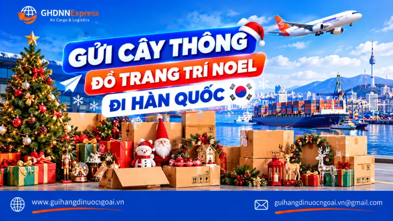 Gửi cây thông đồ trang trí noel đi hàn quốc