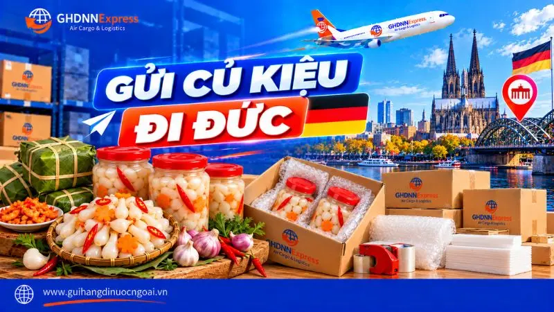gửi củ kiệu đi Đức