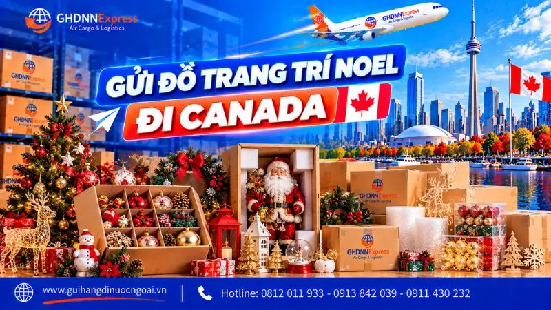 Gửi đồ trang trí noel đi Canada