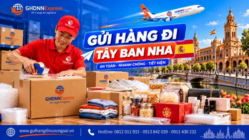 Gửi hàng đi Tây Ban Nha