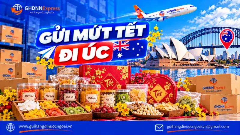 Gửi mứt tết đi Úc