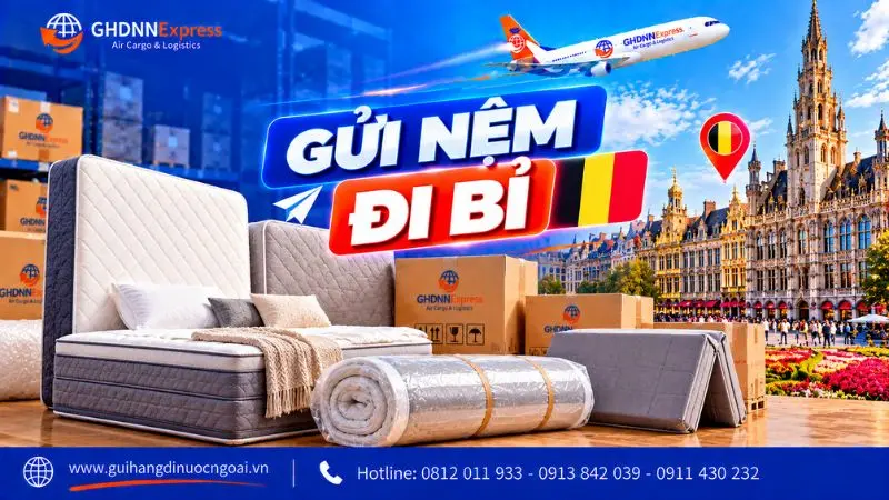 Gửi nệm đi Bỉ