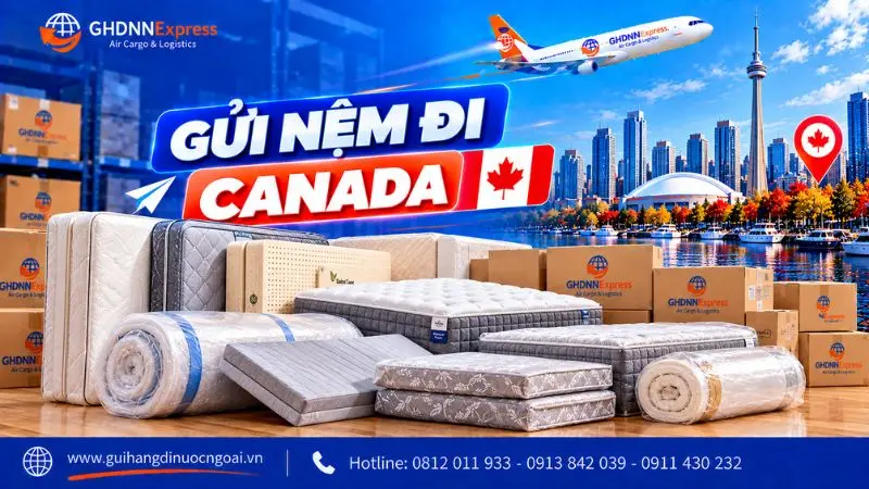 Gửi nệm đi Canada