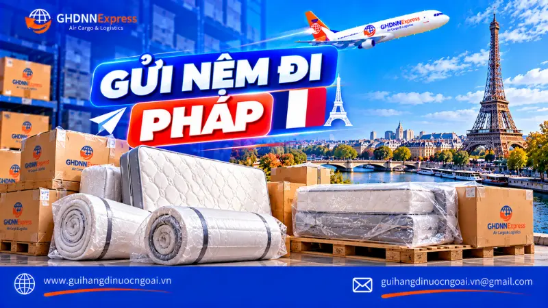 Gửi nệm đi pháp