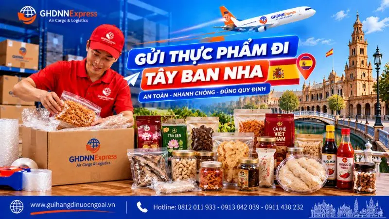 gửi thực phẩm đi Tây Ban Nha