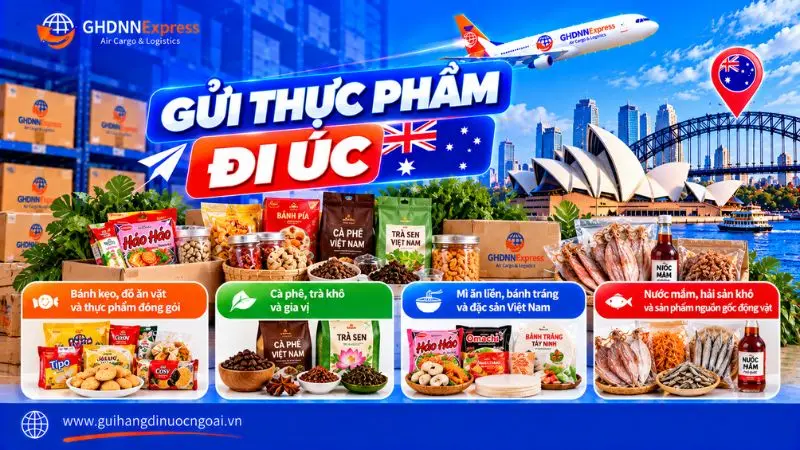 Gửi thực phẩm đi Úc