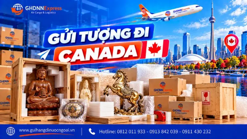 Gửi tượng đi Canada