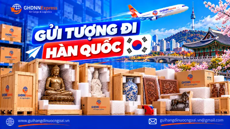 Gửi tượng đi Hàn Quốc