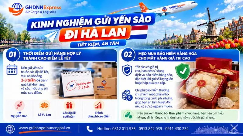 Kinh nghiệm gửi yến sào đi Hà Lan