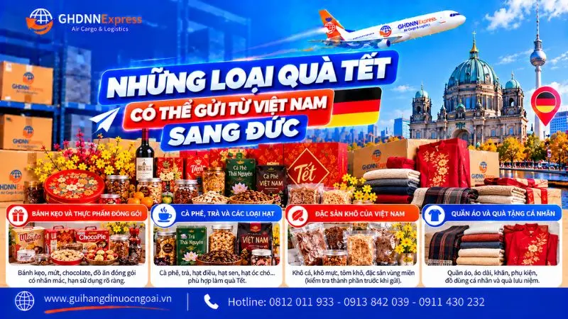 Những loại quà tết có thể gửi từ Việt Nam sang Đức