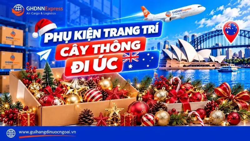 Phụ kiện trang trí cây thông đi Úc