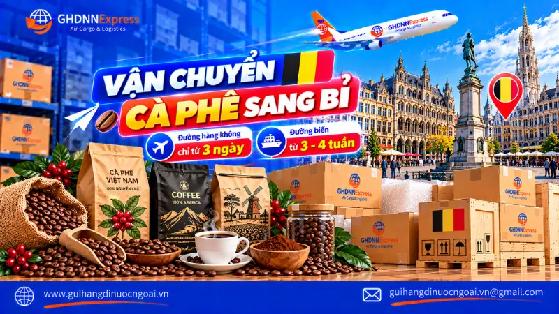 Vận chuyển cà phê sang Bỉ