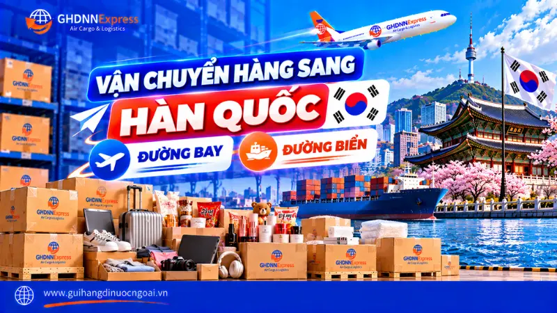 Vận chuyển hàng sang Hàn Quốc bằng đường bay hay đường biển?