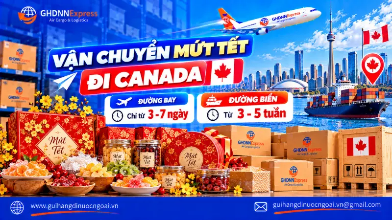 Vận chuyển mứt tết đi Canada