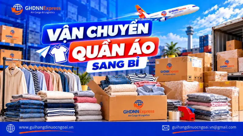 Vận chuyển quần áo sang Bỉ